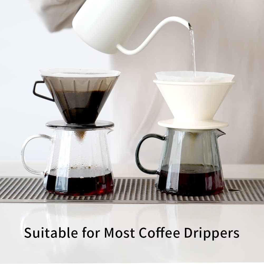 **Watchget 500ml/17oz Heat-Resistant Borosilicate Glass Coffee Carafe - Transparent Green Pour Over Coffee Server for Home, Office & Café - Perfect for Drip Coffee, Iced Tea & Hot Beverages**