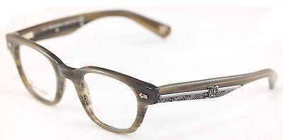 John Galliano JG5018 Eyeglasses Frame - Gray Plastic Newspaper Print Italian Design 48-22-140 | Fashionable & Lightweight for Daily Wear, Office & Reading