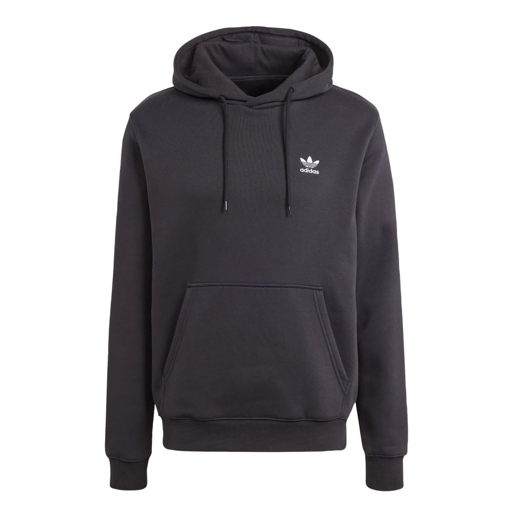 adidas Originals Men's Trefoil Essentials Hoodie - Comfortable Cotton Pullover Sweatshirt for Casual Wear, Street Style & Gym