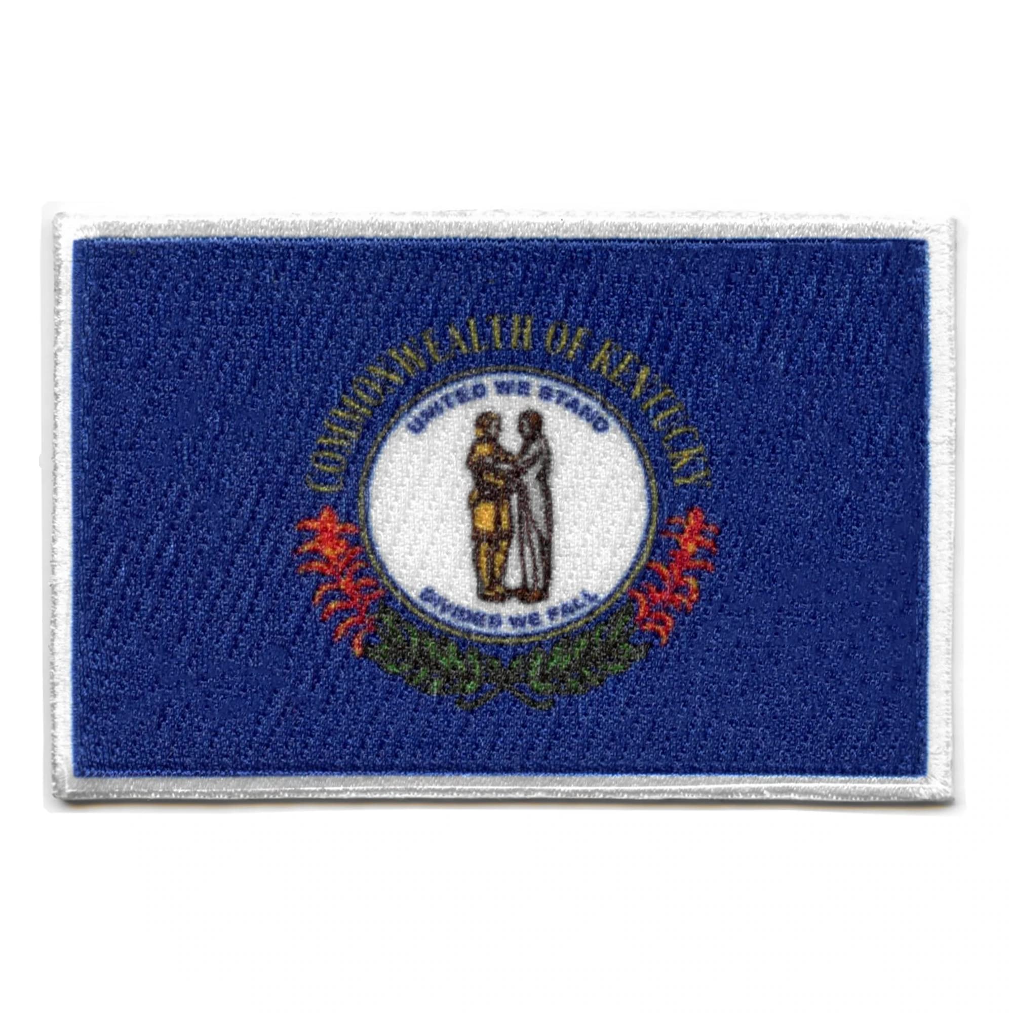 Kentucky State Flag Patch - Embroidered Iron On Applique for DIY, Sewing, Jackets, Hats & Backpacks - Perfect for Proud Kentuckians & Collectors