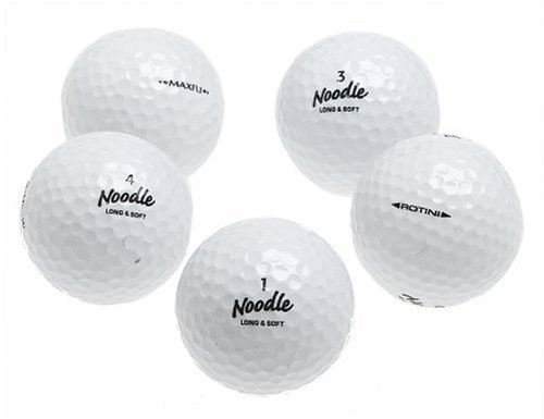 Maxfli Noodle Recycled Golf Balls - 36 Pack Premium Used Golf Balls for Practice & Training | Great for Driving Range, Backyard Practice & Beginner Golfers