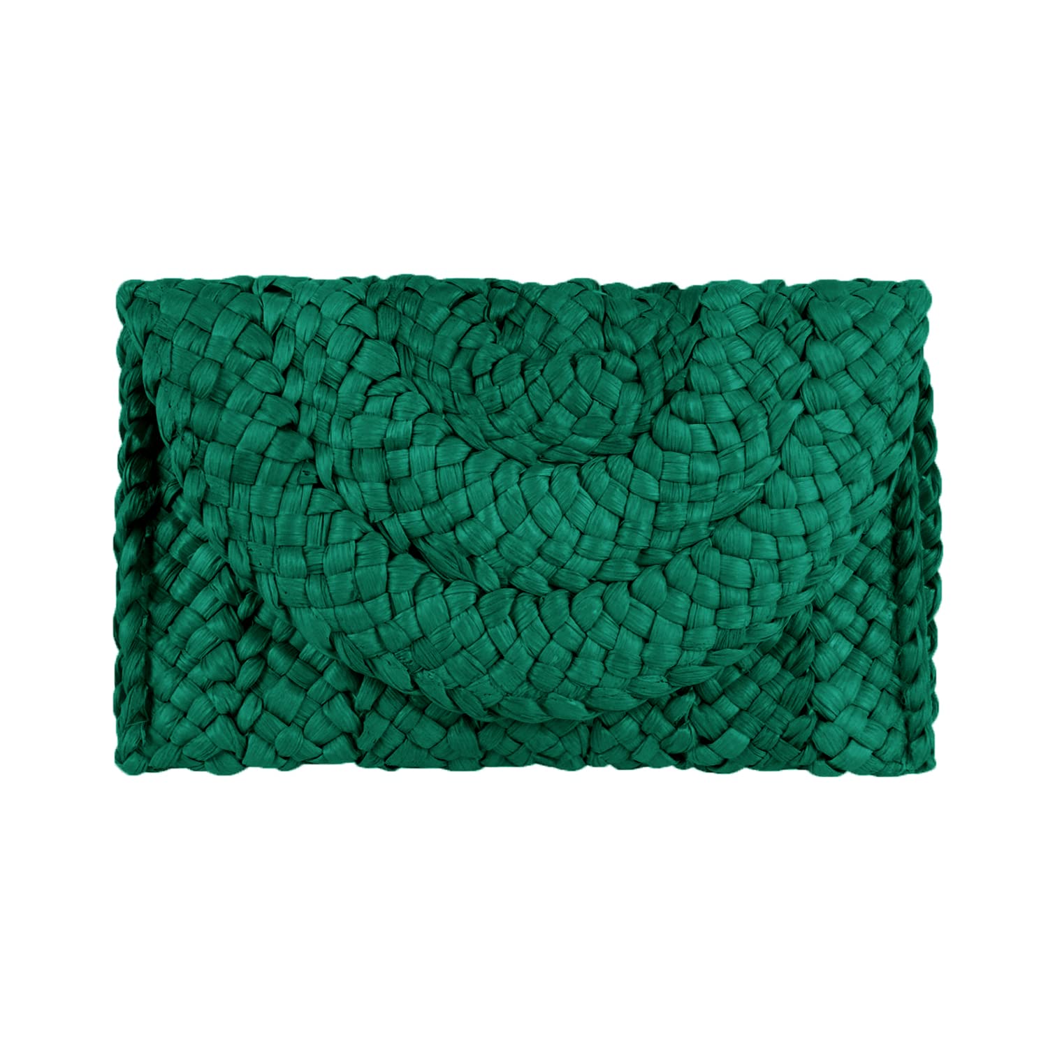 Women's Straw Clutch Purse - Woven Shoulder Bag for Summer Beach, Travel & Party | Eco-Friendly Handmade Envelope Wallet for Women | Perfect for Vacation, Wedding & Outdoor Events