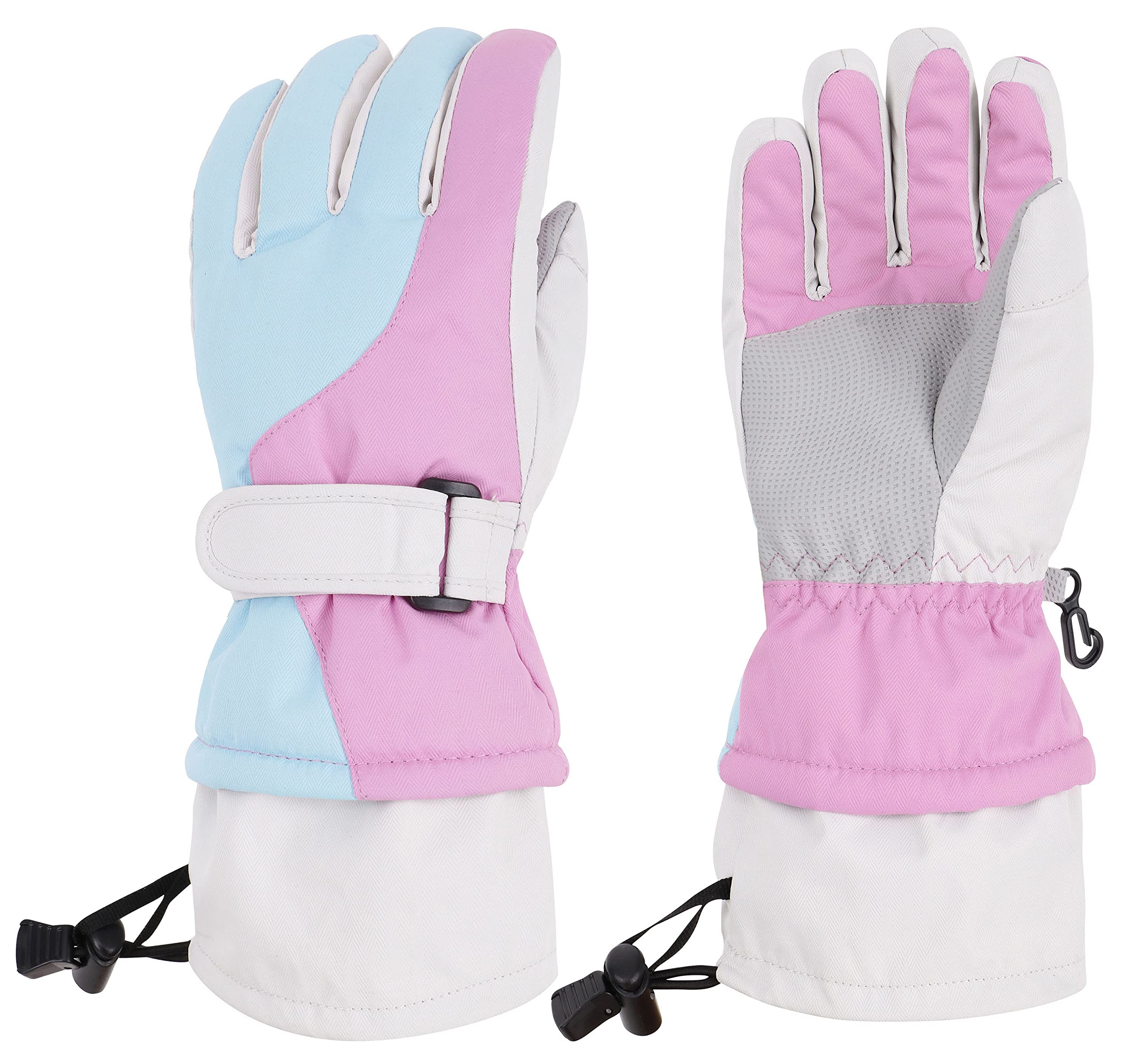 Kids' Cotton Windproof Waterproof Snow Ski Gloves - Warm Winter Gloves for Boys & Girls - Perfect for Skiing, Snowboarding & Outdoor Winter Activities