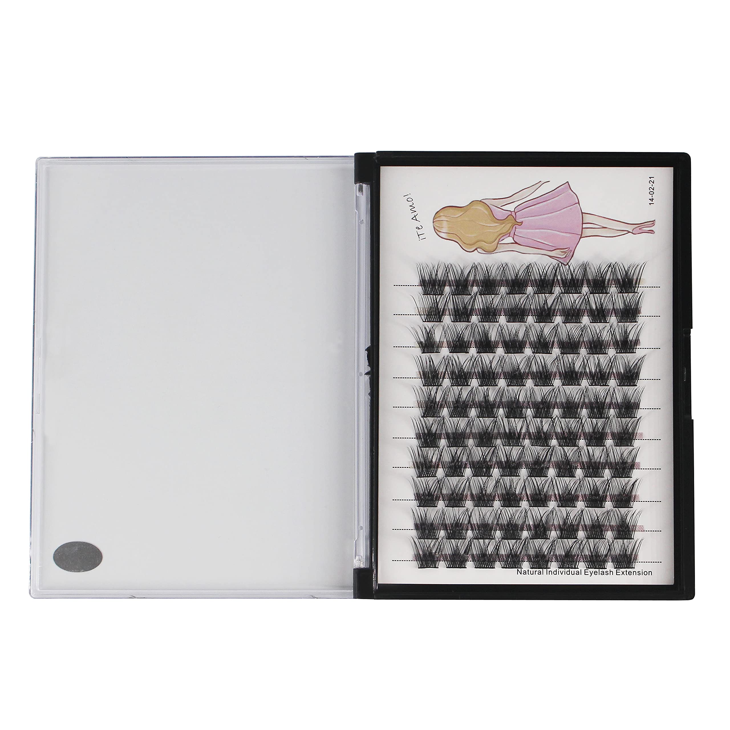 8-16mm MIX D Curl Mink Cluster Eyelash Extensions - Natural 3D Russian Volume Faux Lashes for Individual Lash Makeup | Perfect for Bridal, Party & Daily Wear