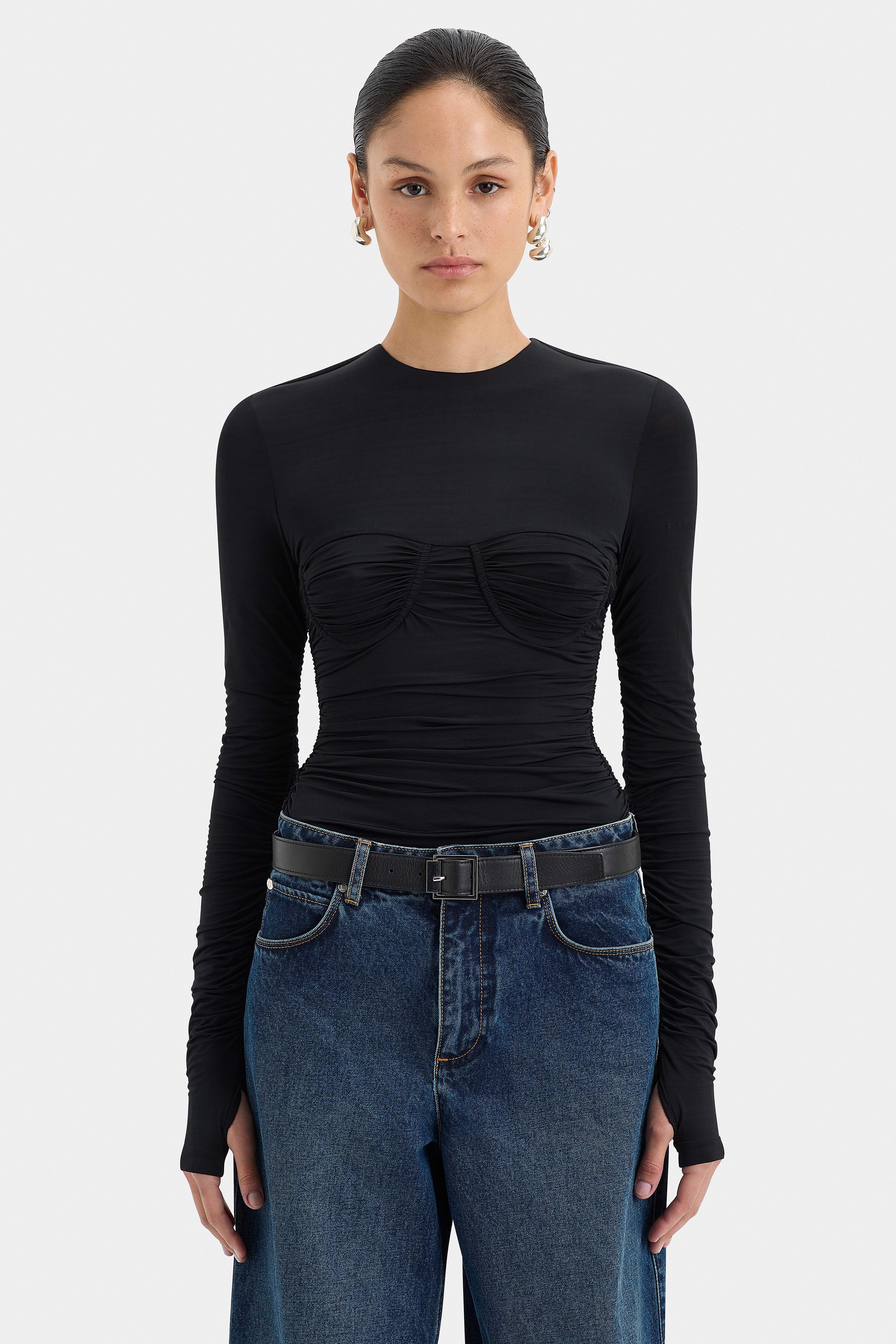 Alessia Women's Bodysuit - Stretchy Comfortable T-Shirt Style for Everyday Wear | Perfect for Layering, Workouts, and Casual Outfits