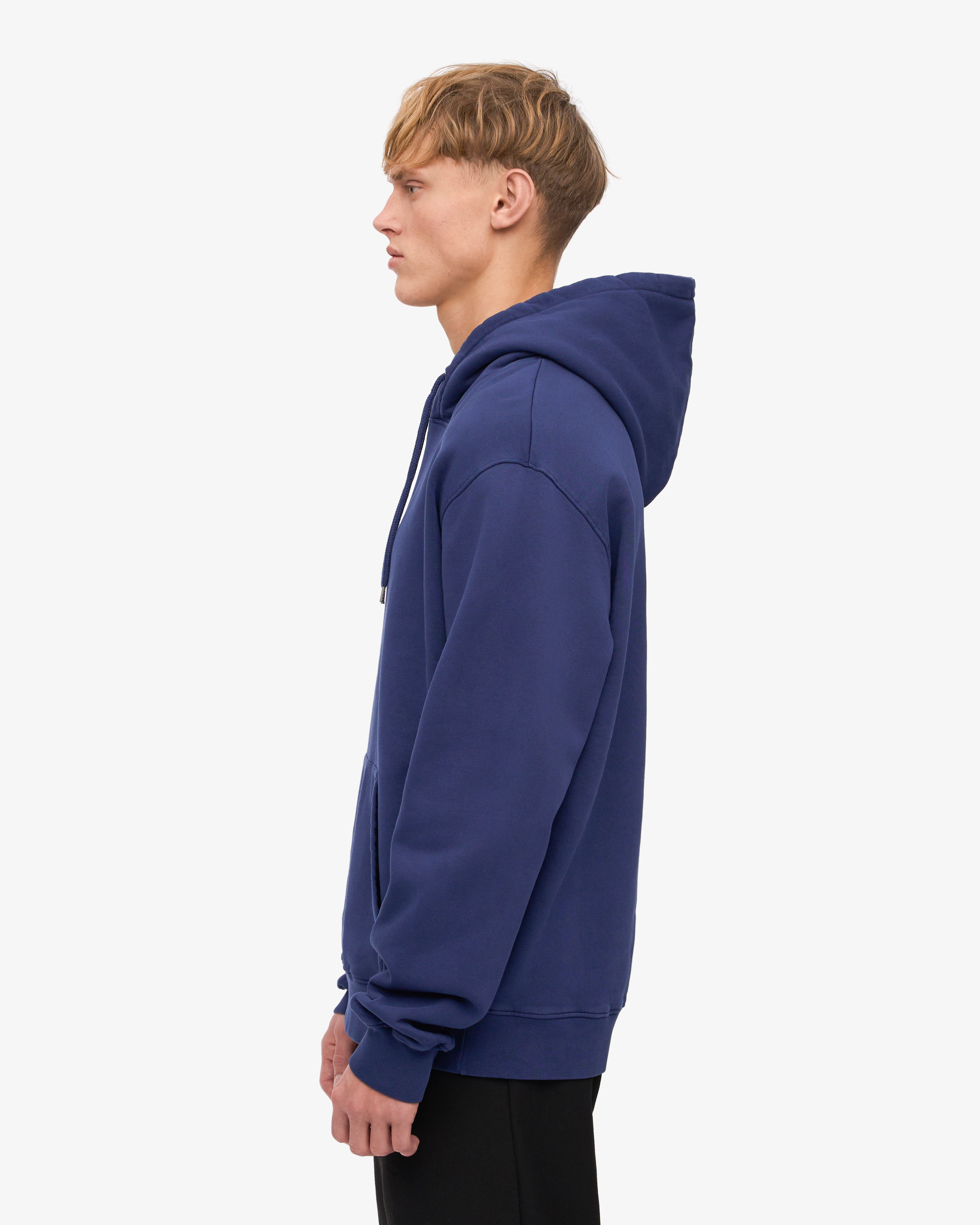 Classic Organic Cotton Hoodie - Soft & Comfortable Pullover for Men & Women - Marine Blue - Perfect for Casual Wear, Outdoor Activities & Loungewear