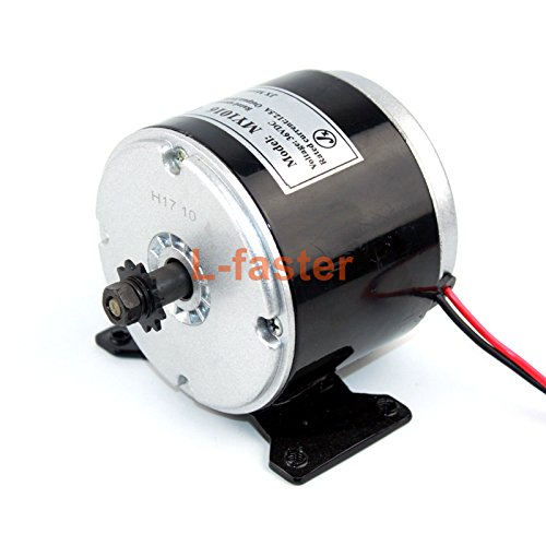 24V 36V 350W Electric DC Motor Kit for DIY Electric Skateboard & Bike - High Power 350W Engine with 25H Chains & Throttle (Perfect for Commuting & Off-Road Adventures)