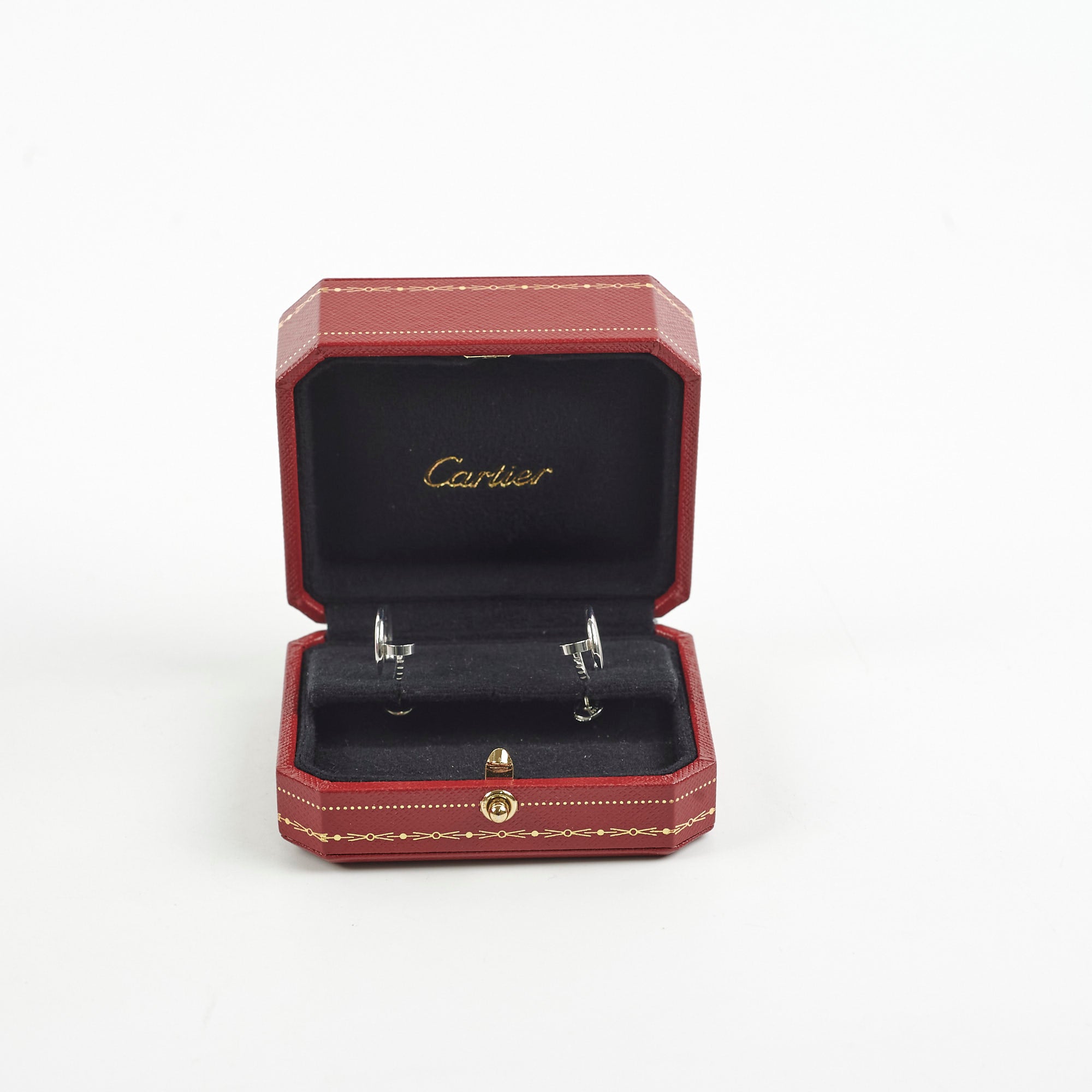 Cartier Juste Un Clou Earrings in 18K White Gold - Luxury Nail Design Hoop Earrings for Women, Perfect for Parties & Special Occasions
