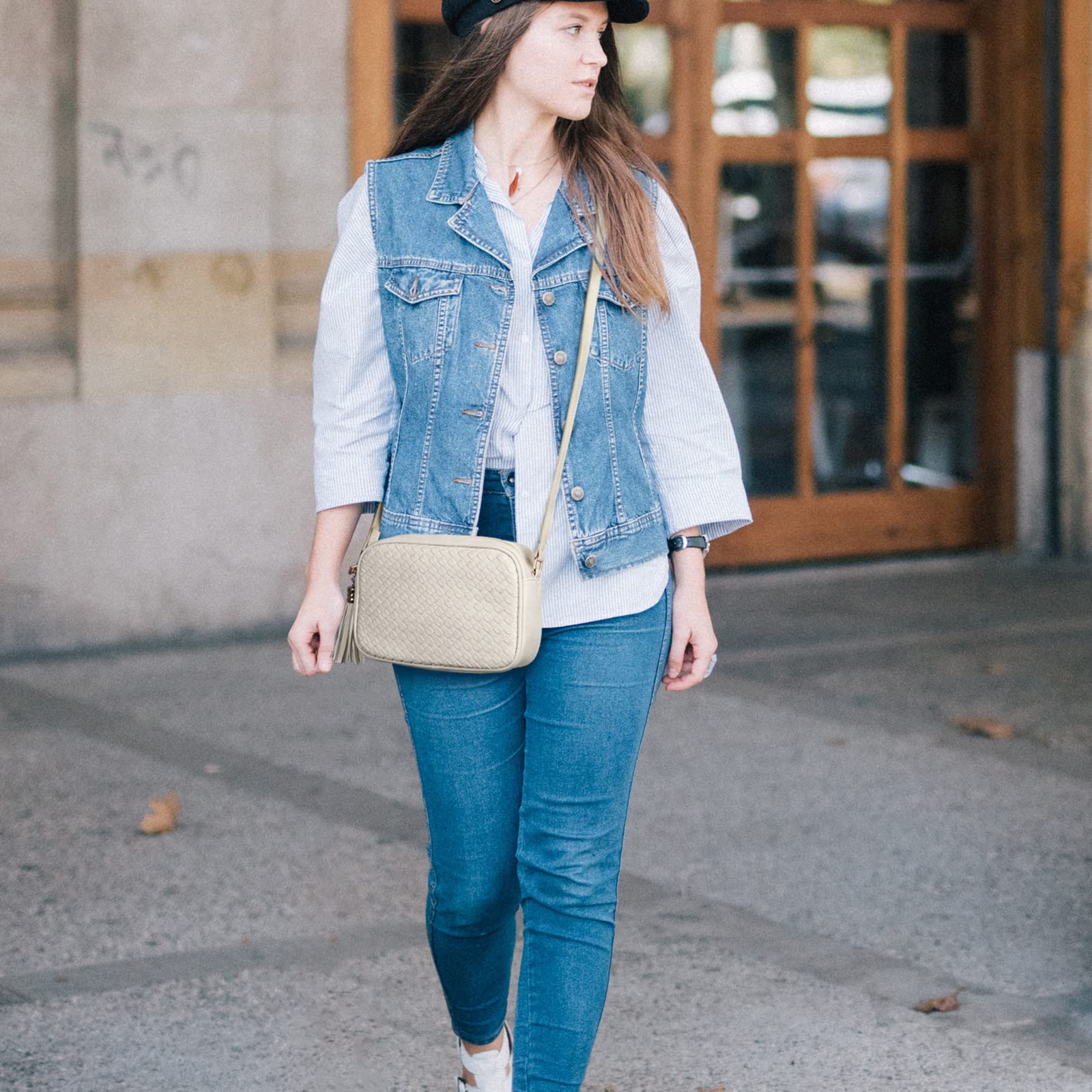 Trendy Woven Crossbody Bag for Women - Soft Leather Boho Purse & Small Crossbody Handbag | Perfect for Travel, Shopping & Everyday Use