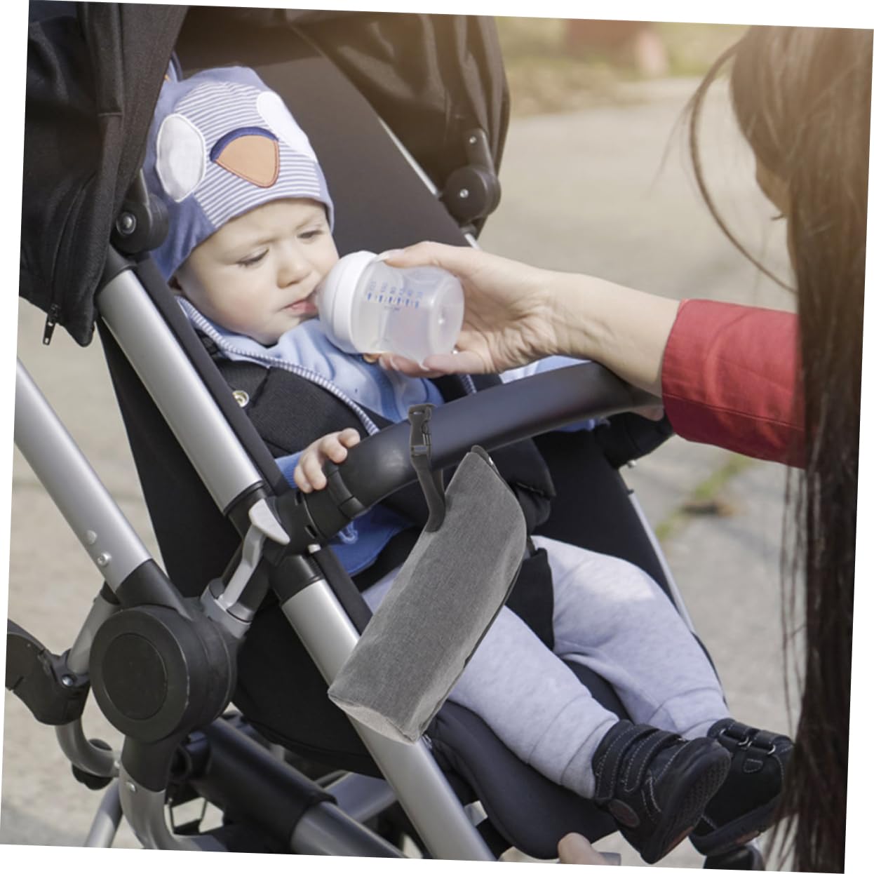 iBasenice Insulated Baby Bottle Bag with Safety Zipper - Thermal Milk Bottle Carrier for Outdoor, Travel & Daycare - Perfect for Moms on the Go