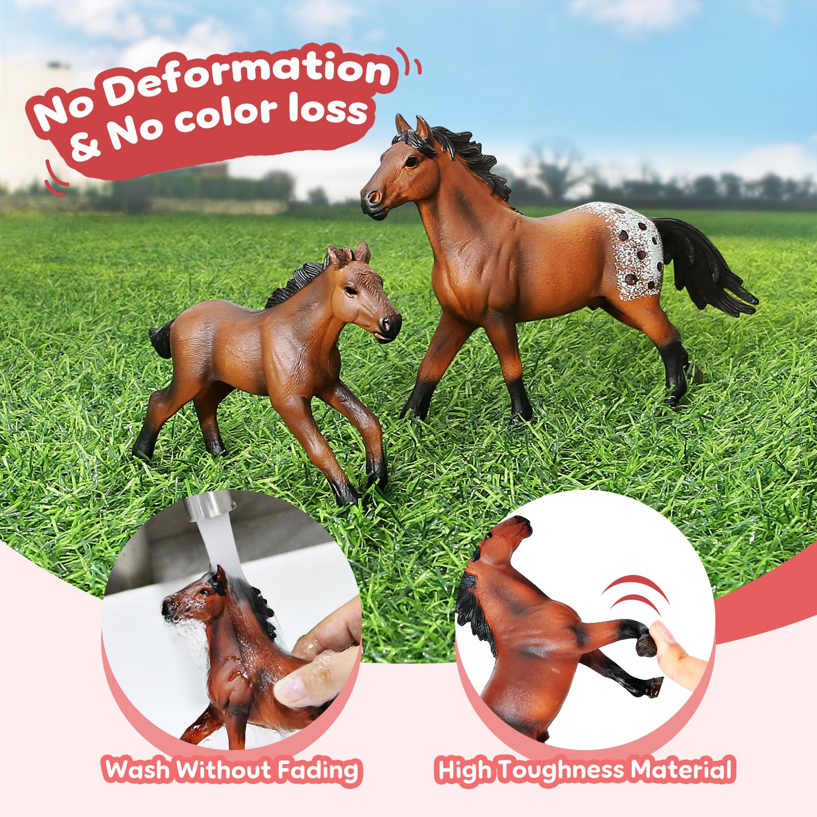 **Premium Horse Stable Playset with Rider & Farm Animals - Wooden Barn Toy Set for Kids Ages 3-10 | Pretend Play, Educational Gift for Boys & Girls | Perfect for Birthday, Farm-Themed Play & Imaginative Learning**