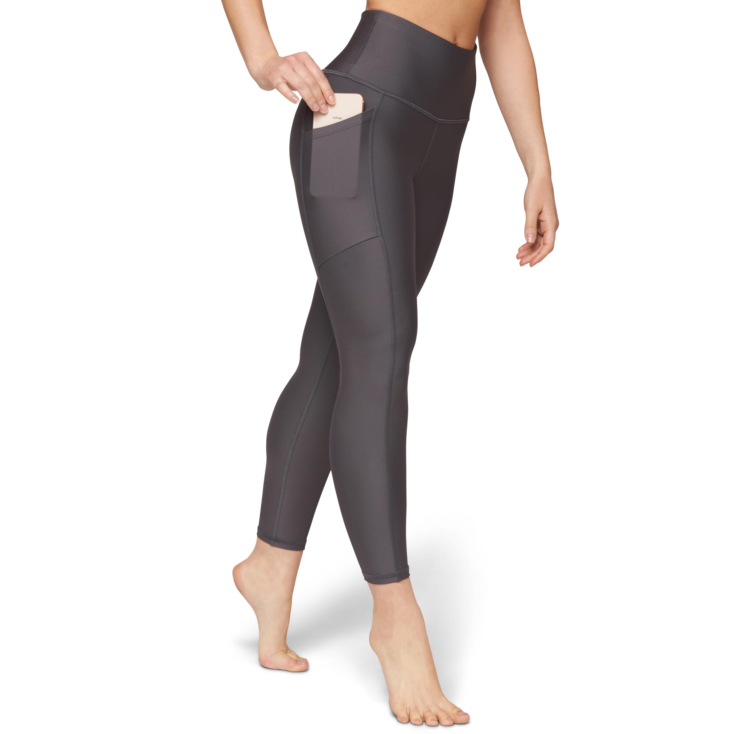 KADI High Waisted Yoga Pants for Women - 7/8 Length Workout Leggings with Pockets & Tummy Control - High Compression Fitness Pants for Yoga, Running & Gym