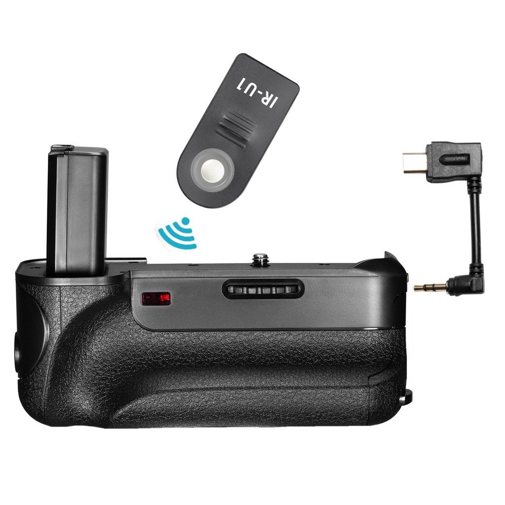 Kastar Infrared Remote Control Pro Vertical Battery Grip with Built-in 2.4G Wireless Control + 2 x NP-FW50 Replacement Batteries + Charger Kit for Sony ILCE-A6300/A6300 DSLR Camera - Perfect for Photography, Videography & Travel Shooting