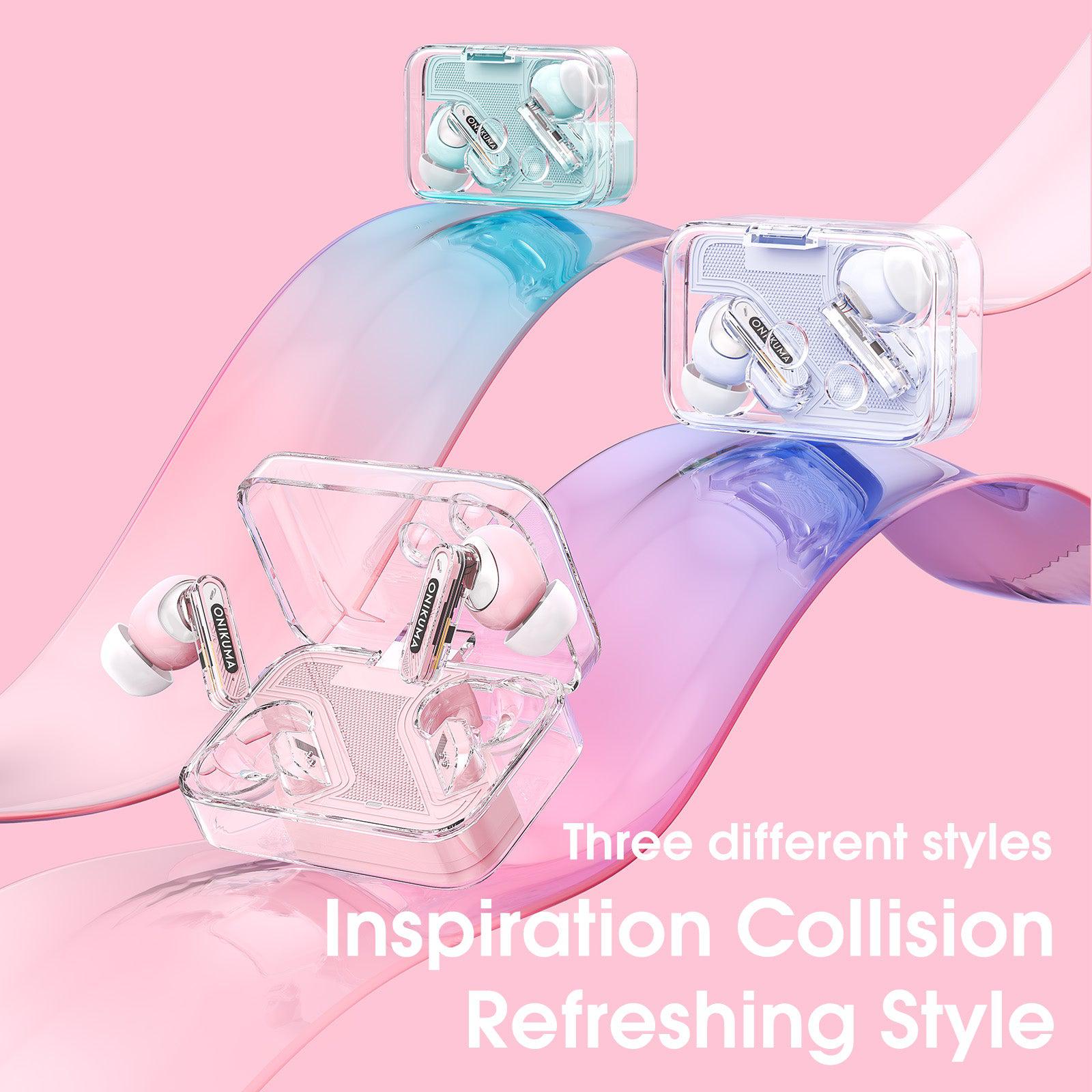 ONIKUMA T5 Wireless Bluetooth Earbuds with Noise Cancellation, Hi-Fi Stereo Sound for Running, Gym, Workout, and Commuting - Perfect for Sports & Travel