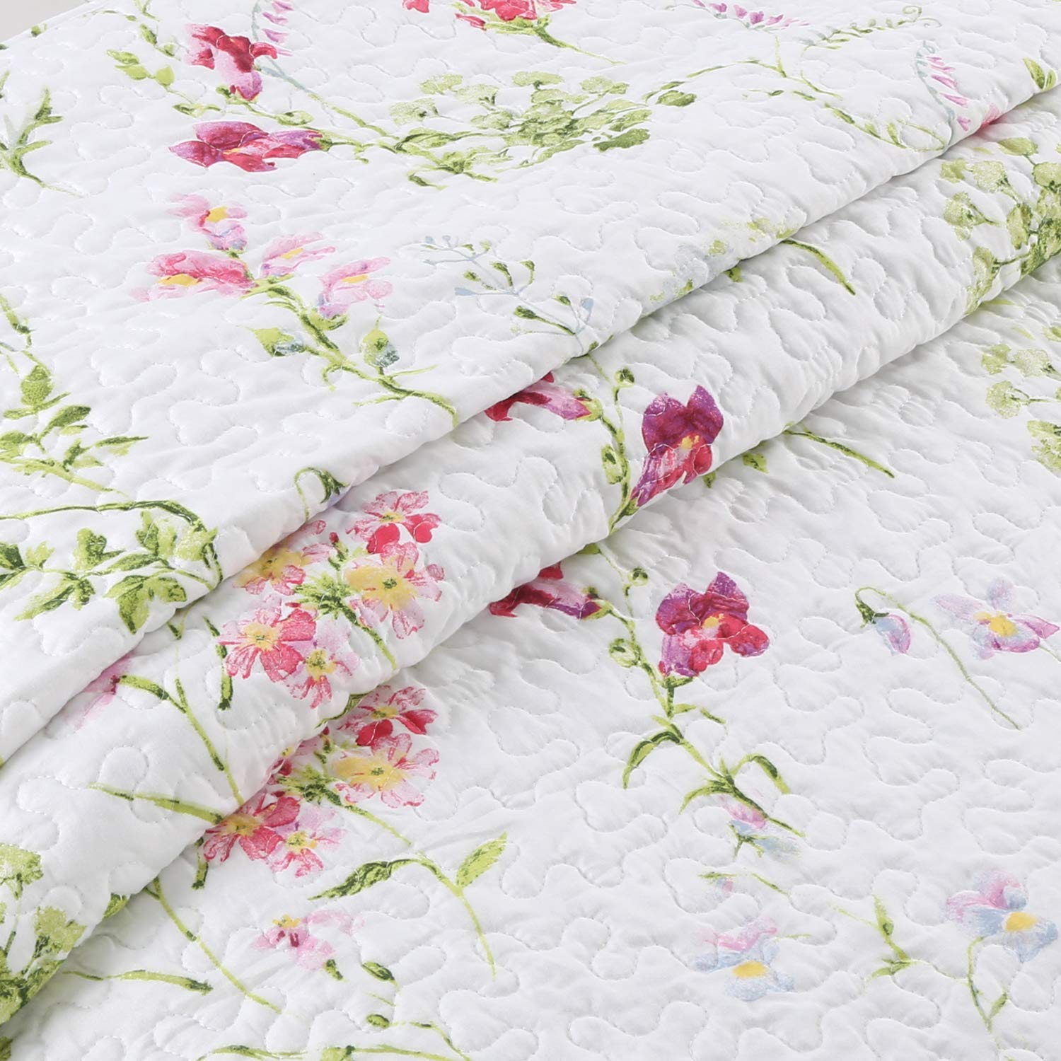 Chintz Quilt Set 3-Piece King Cotton Bedding for Cozy Bedroom