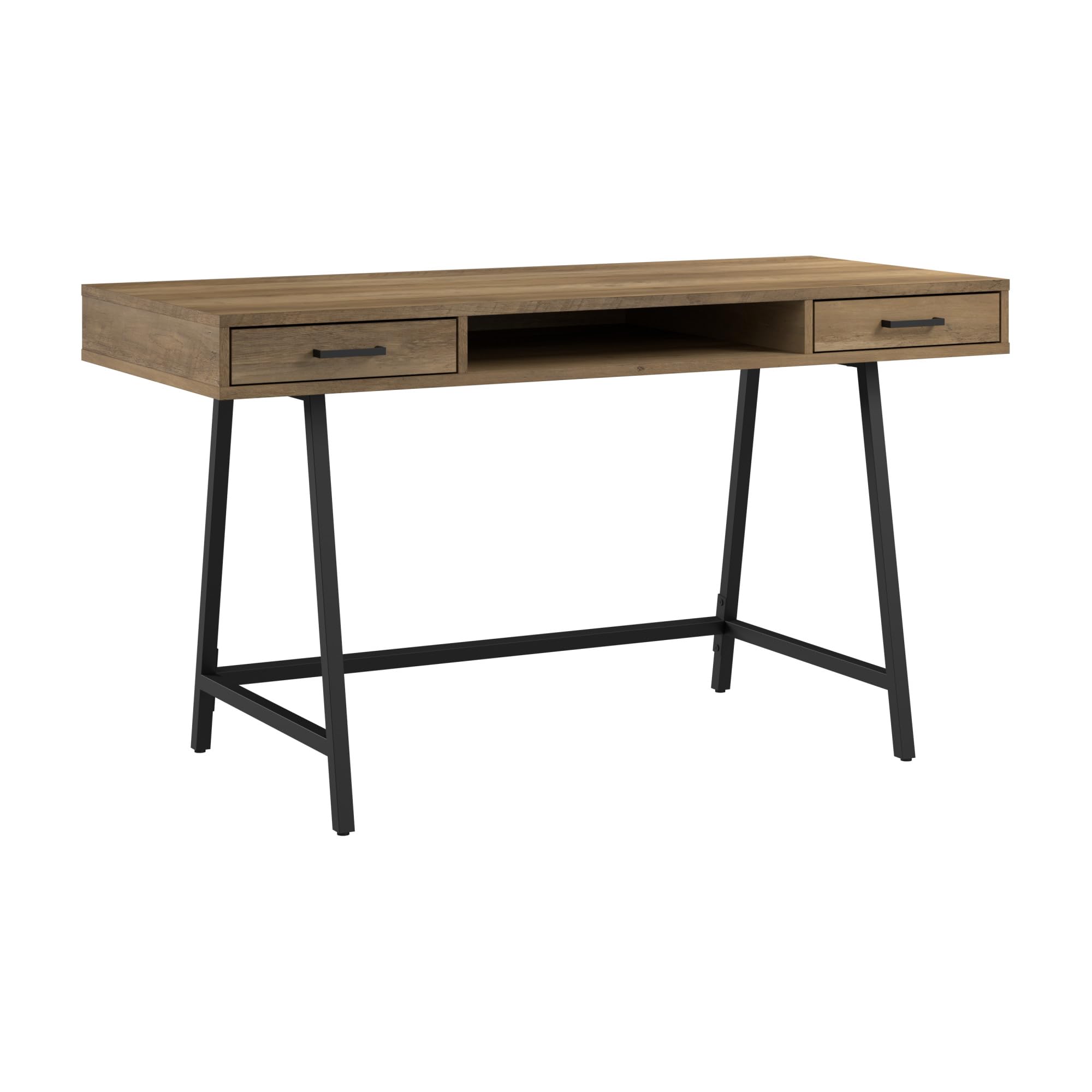 Bush Furniture Steele 54W Reclaimed Pine Writing Desk | Home Office Computer Workstation for Small Spaces, Remote Work & Study