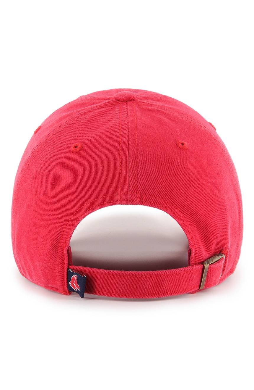 Boston Red Sox '47 Brand Clean Up Adjustable Baseball Cap - Red | MLB Licensed Hat for Men & Women | Perfect for Games, Outdoor Activities & Casual Wear
