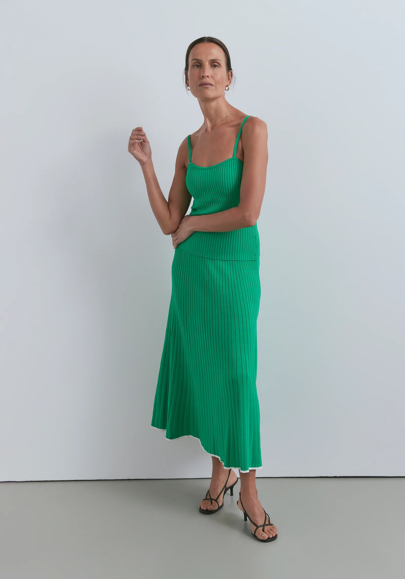 Carraway Skirt in Clover Green - Stylish Women's Midi Skirt for Casual Wear, Office Outfits & Spring Fashion