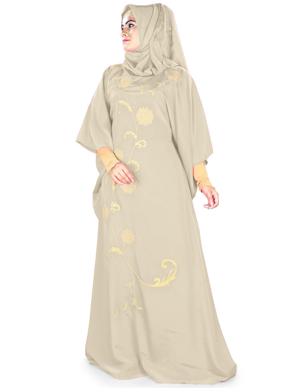 Elegant Aiza Kaftan Dress for Women - Flowy Boho Maxi Dress with Embroidery - Perfect for Beach, Vacation & Summer Outfits