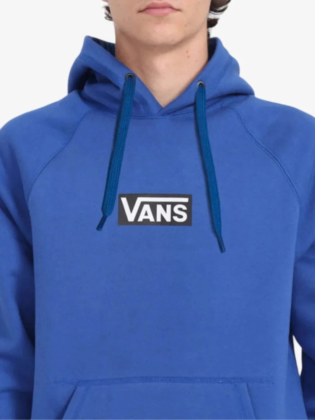 Vans Classic Boxed Logo Hoodie in Blue - Stylish & Comfortable for Casual Wear, Street Fashion & Everyday Outfits