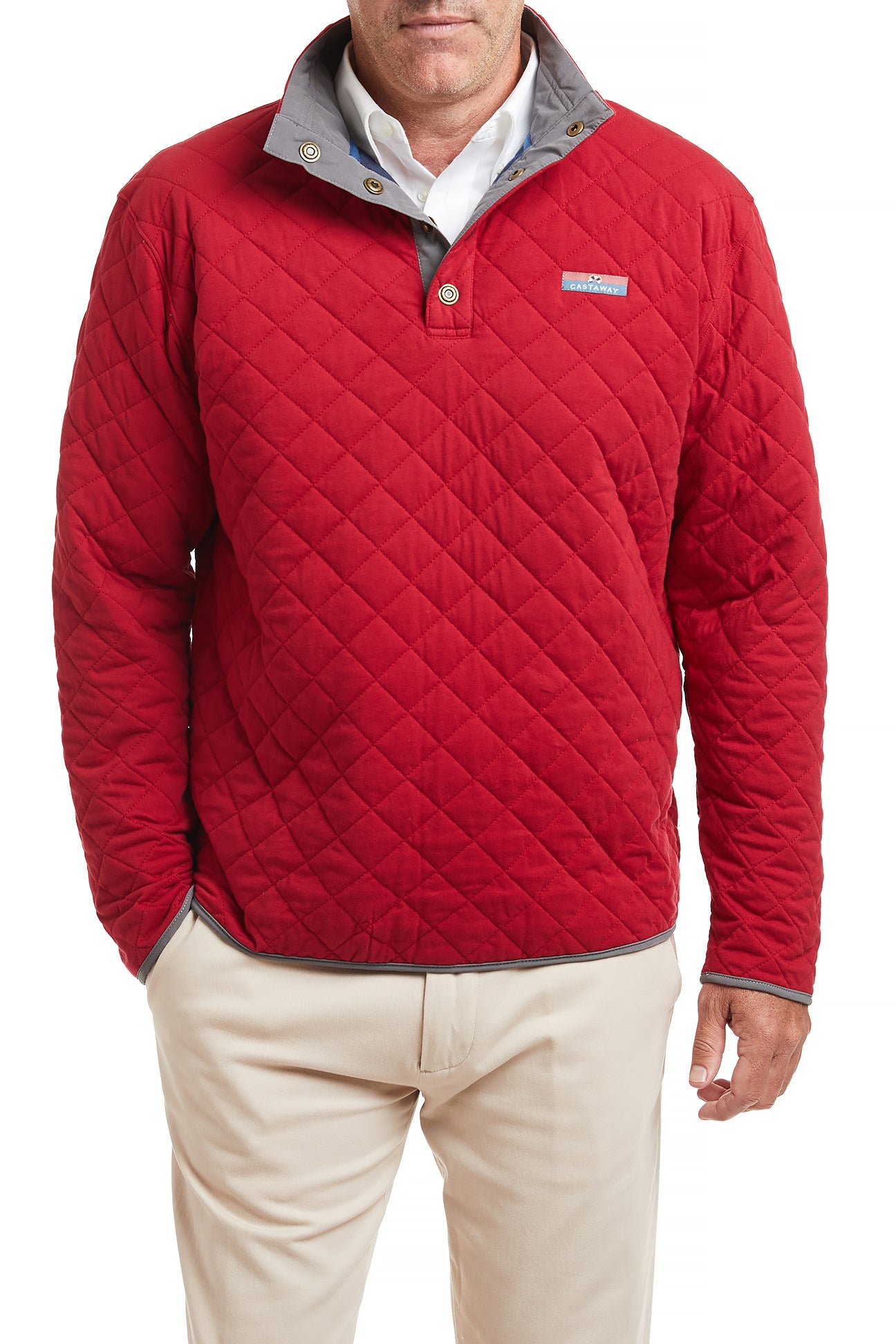 Cross Rip Quilted Sweatshirt for Men & Women - Regatta Red Color - Cozy Fall & Winter Pullover for Outdoor Activities