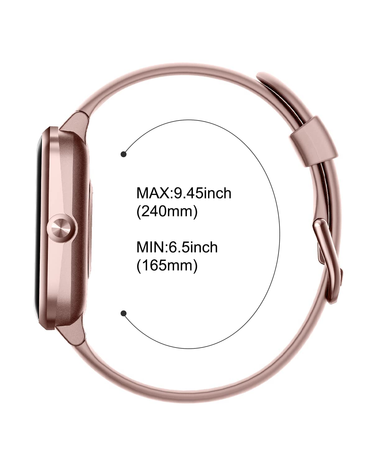 GRV Replacement Strap Band for Smart Watch FC1 - Pink Silicone Watch Band Compatible with Smartwatch Accessories | Perfect for Workouts, Running & Daily Wear