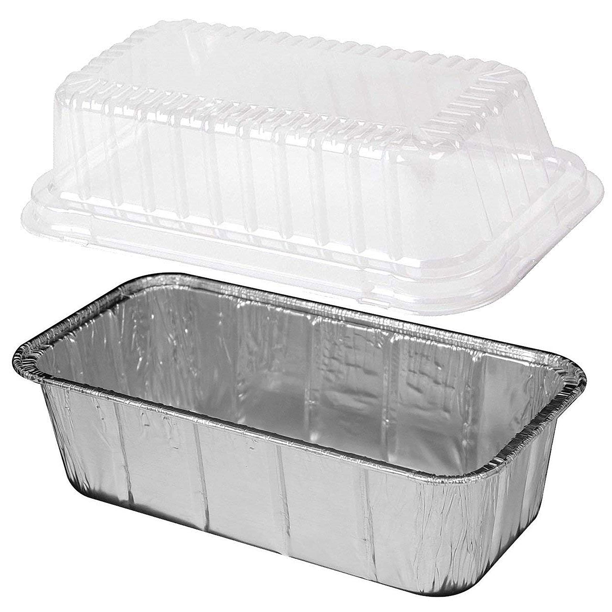 60-Pack 2LB Disposable Aluminum Loaf Pans with Lids - 8