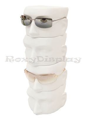 ROXYDISPLAY™ 4-Piece Male Mannequin Head Display Stand for Glasses & Eyewear - Perfect for Retail Stores, Opticians, and Fashion Showcases