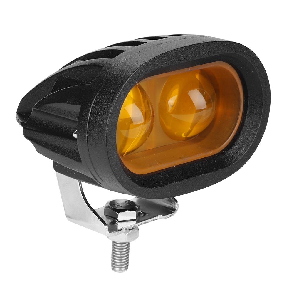 20W 2LED Car LED Work Light - IP67 Waterproof Offroad Spotlight Lamp for Motorcycle, Truck & ATV - Durable 4D Yellow Light for Camping, Hunting & Emergency Use