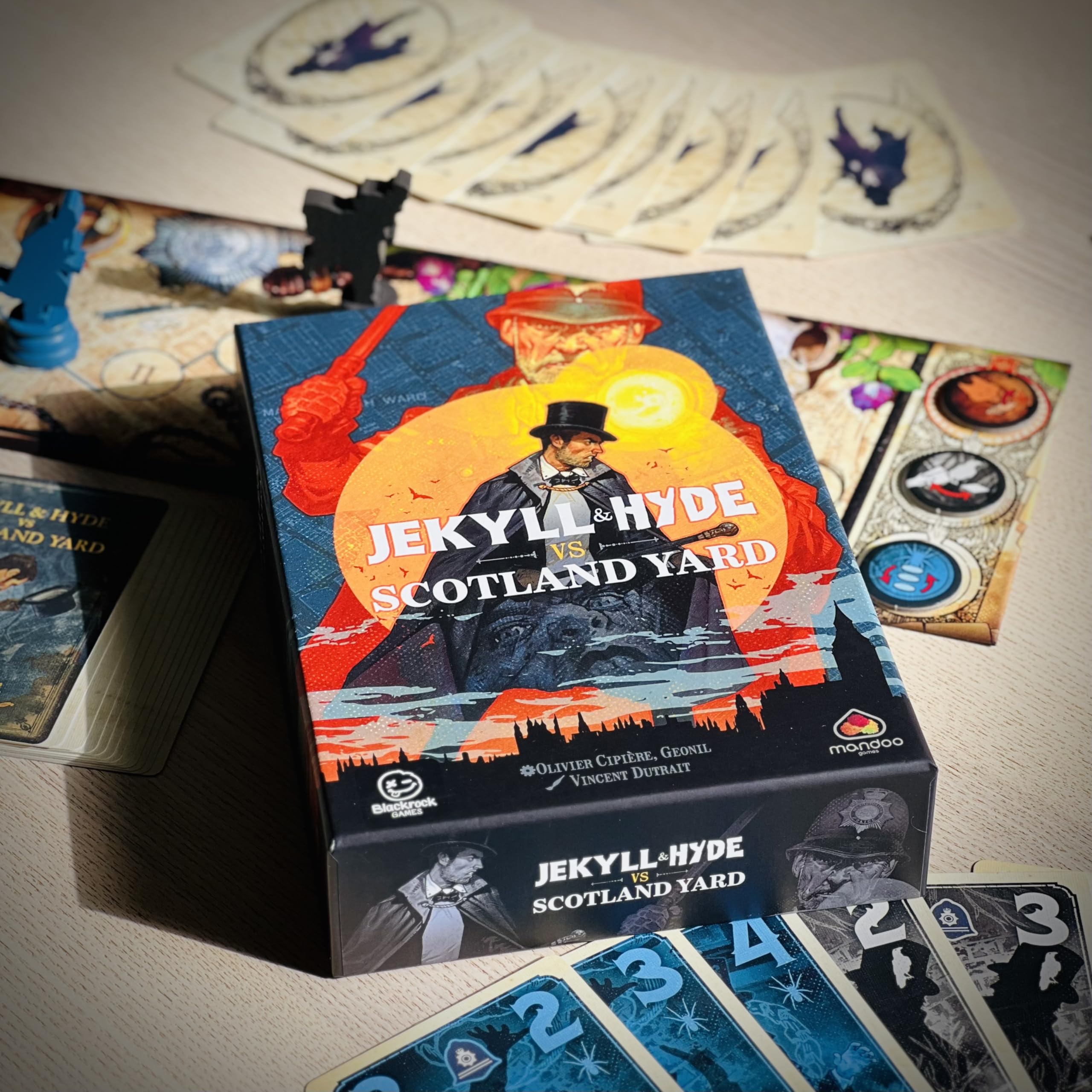 Blackrock Games Jekyll & Hyde Versus Scotland Yard - Cooperative Board Game for 2 Players Ages 10+ - Strategy Card Game with Fast-Paced Duel Gameplay - Perfect for Family Game Nights & Strategy Lovers