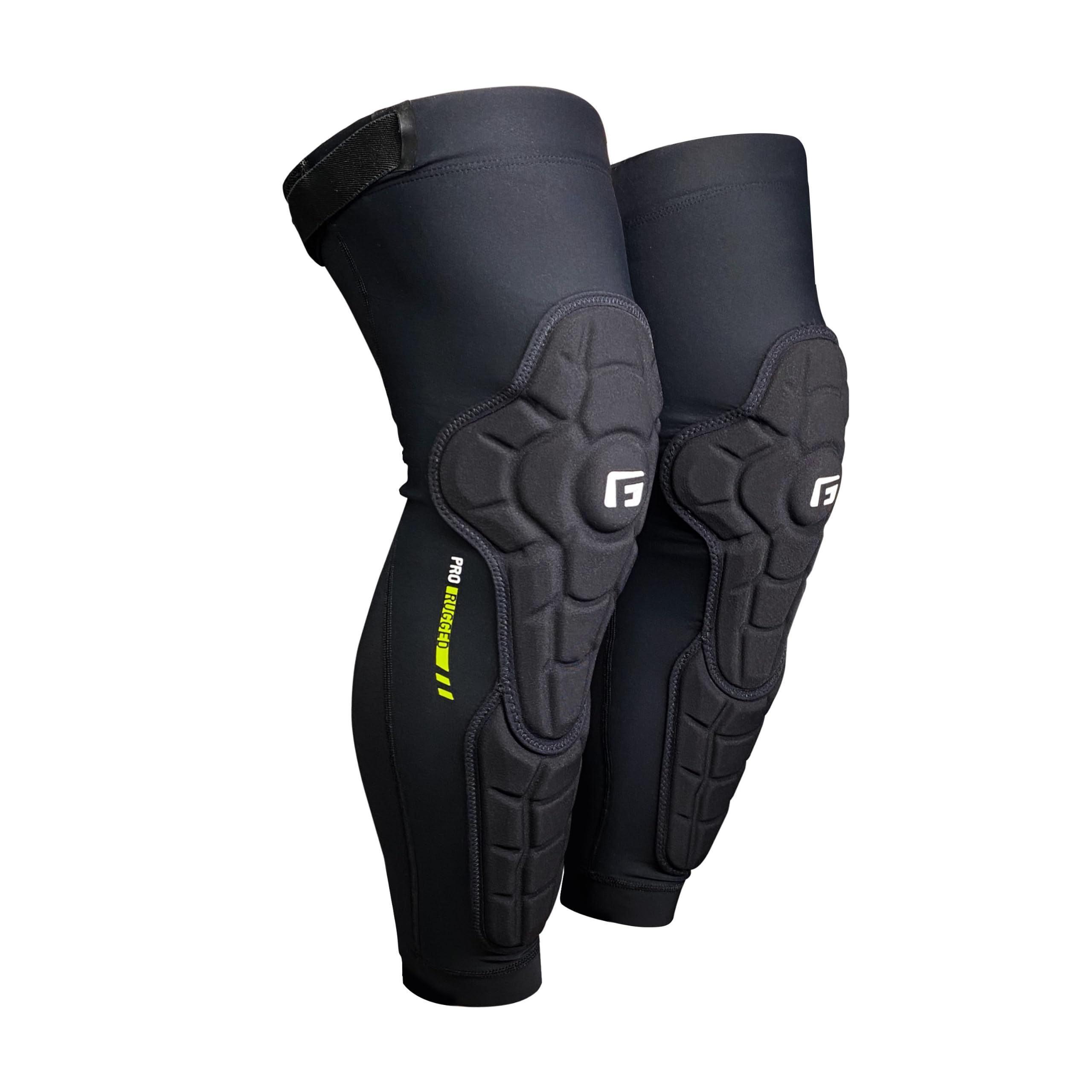 G-Form Pro-Rugged 2 Knee-Shin Guard - Comfortable Protective Knee Pads for Biking, Cycling & Motorcycling - Durable Compression Gear for Sports & Outdoor Activities - Black, Adult XS