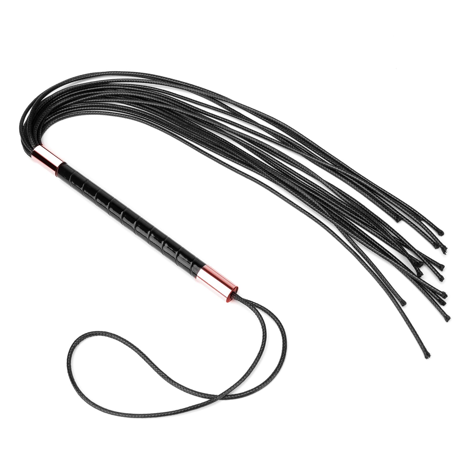Premium Faux Leather BDSM Whip for Couples - Gold Bondage Flogger, Spanking Paddle & S&M Toy for Adults - Sensual Role Play, Fetish & Flirt Tool - Perfect for Bedroom Play, BDSM Scenes & Romantic Nights