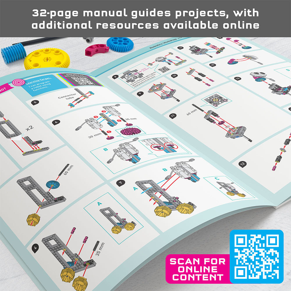 Micro:Bit Robotics Workshop Kit - Learn Coding & Build Robots for Kids & Beginners | STEM Education, DIY Projects & Classroom Activities