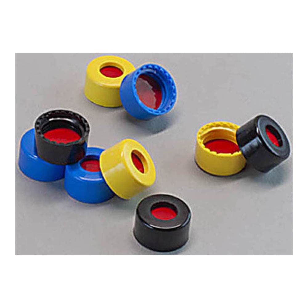 PTFE/Silicone Lined Royal Blue Ribbed Caps - 9mm Diameter Lab Force 1159M20 (Pack of 1000) - Ideal for Laboratory, Pharmaceutical, and Chemical Sample Storage