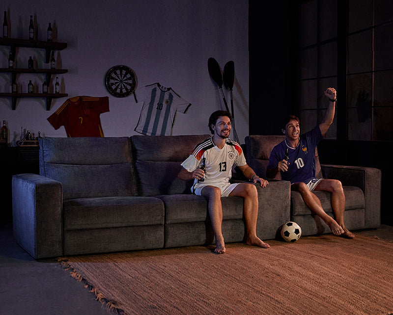 EliteNest Smart Reclining Theater Sofa with Built-in Bluetooth Speakers - Luxury Home Theater Seating for Movie Nights & Gaming Setup