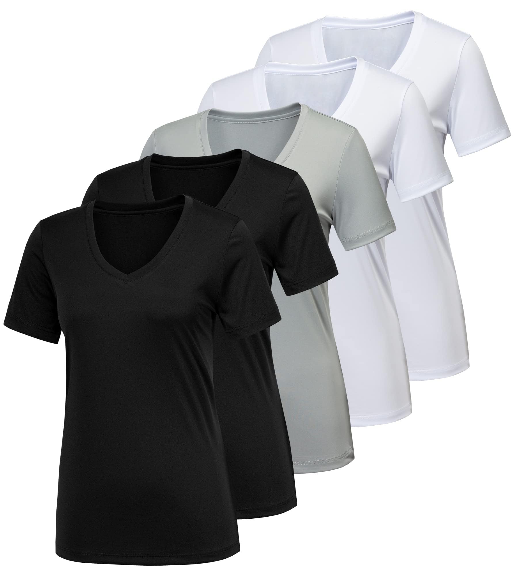 CE' CERDR 5/7 Pack Women's Workout Shirts - Moisture Wicking Quick Dry Active Athletic Performance T-Shirts for Gym, Running & Yoga | Perfect for Fitness, Training & Outdoor Sports