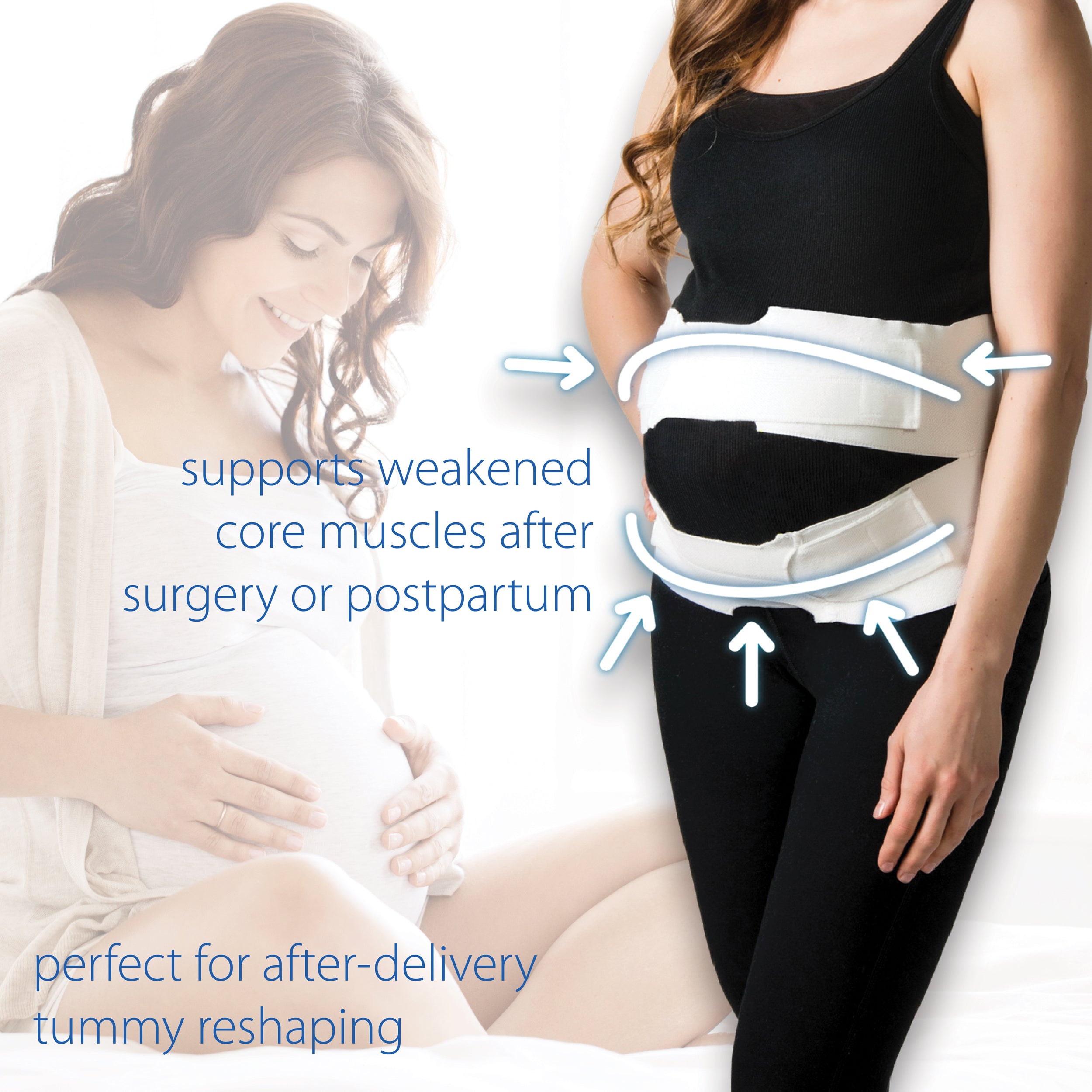 Premium Abdominal Binder for Postpartum & C-Section Recovery - Adjustable Belly Wrap for Women - Post Surgery Support & Back Pain Relief - Ideal for Postpartum Care, Hernia Support & Tummy Tuck Recovery