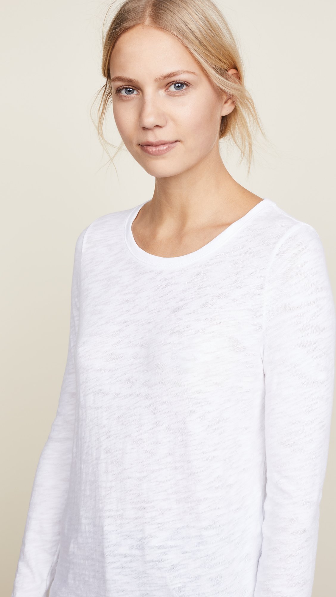 Women's Distressed Long Sleeve Vintage Washed T-Shirt - White XL | Casual Streetwear, Layering Essential for Fall & Winter Fashion