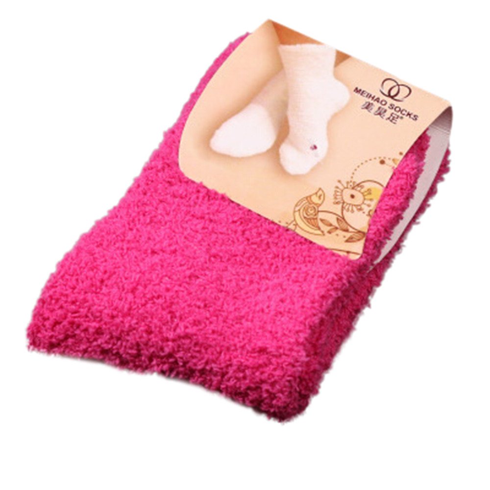 Kimloog Women's Soft Thickened Cozy Fuzzy Crew Socks for Sleeping, Winter Warm Floor Socks - Perfect for Home, Lounge & Cold Weather Comfort