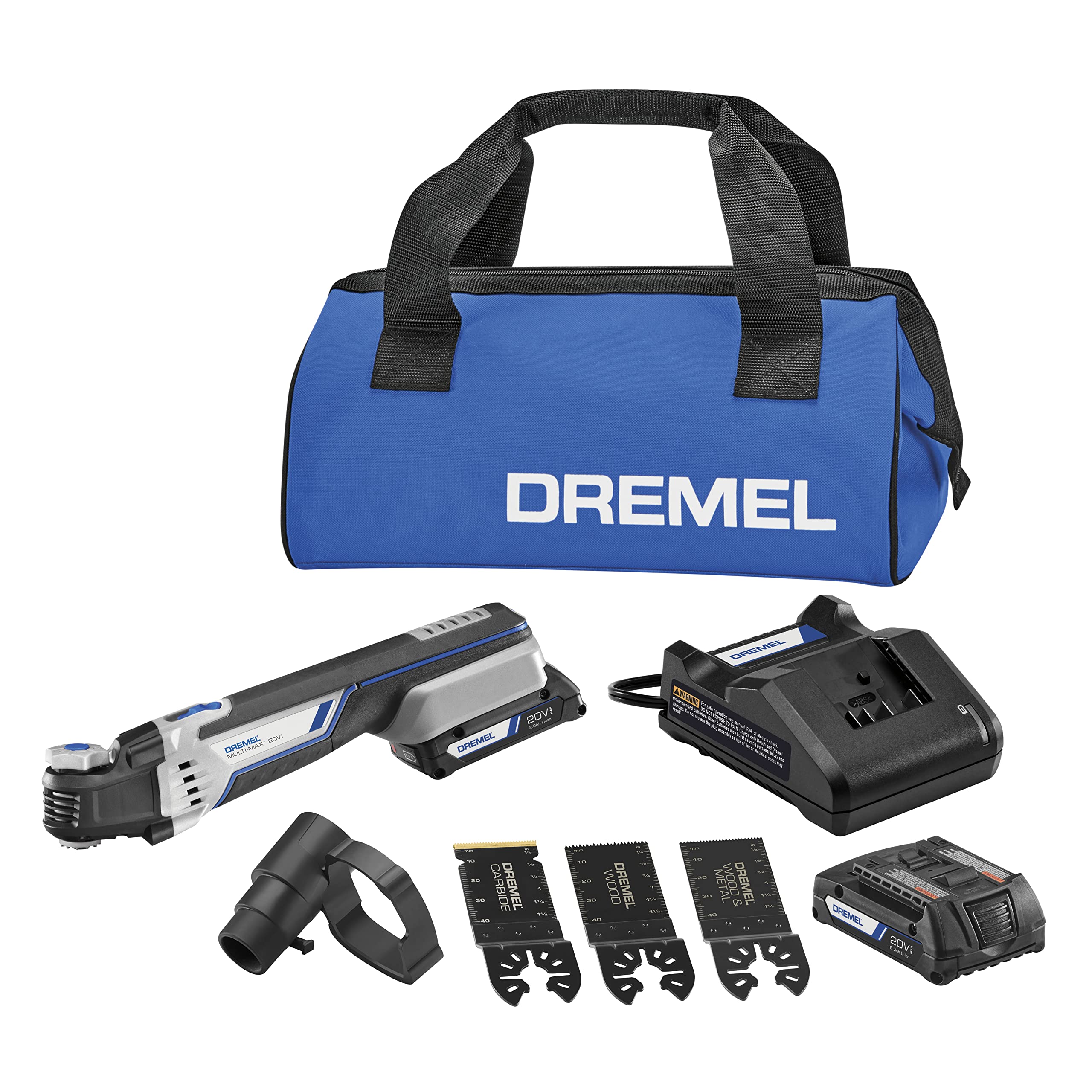 Dremel MM20V-02 Cordless Oscillating Multi-Tool Kit with 2 Batteries - Perfect for DIY Projects, Woodworking, and Home Repairs