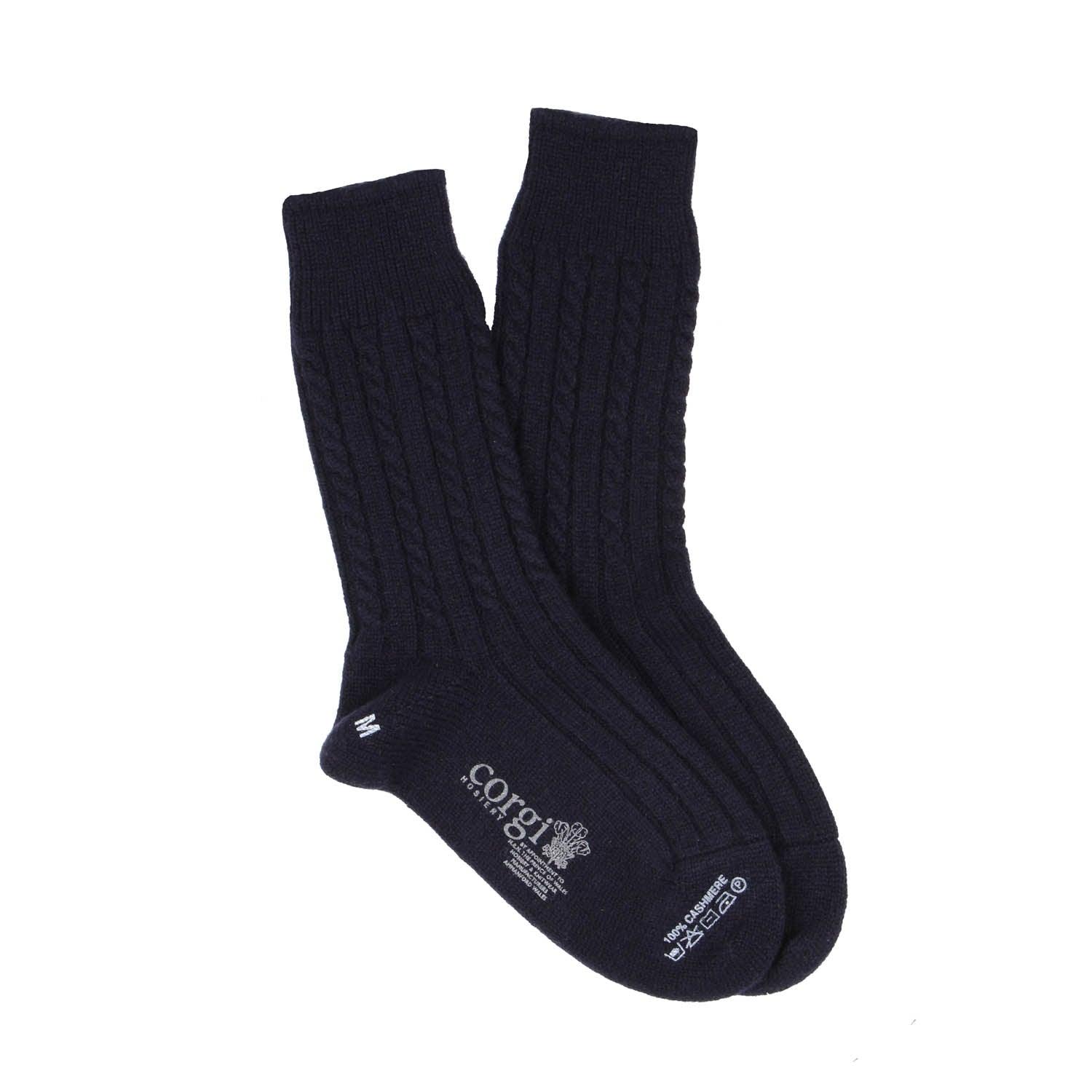 Handmade Mini Cable Pure Cashmere Socks for Women - Ultra Soft Winter Warm Socks for Home, Office & Gift Giving