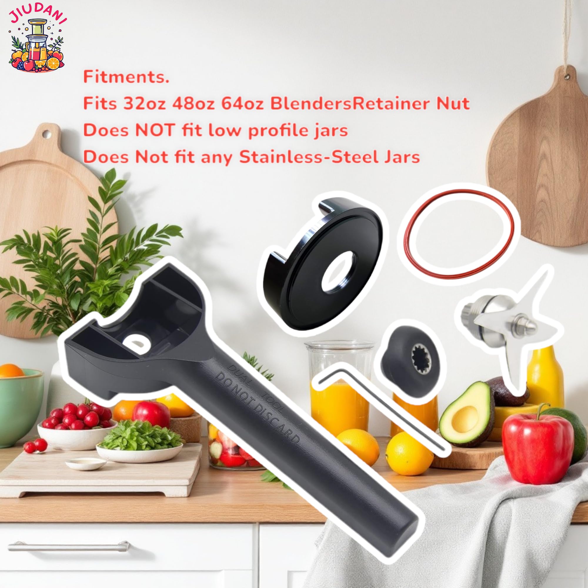 Vitamix 5200 Series Blender Repair Kit - 4 Knife Blades, Wrench, Removal Tool & Drive Socket - Compatible with 32oz, 48oz & 64oz Containers - Perfect for Smoothie Making, Food Processing & Kitchen Appliance Maintenance