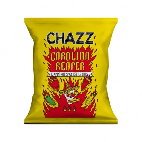 Spicy Chazz Potato Crisps Snacks - 14 Pack of 50g Bags - Extra Hot Flavor - Perfect for Parties, Movie Nights & Spicy Food Lovers
