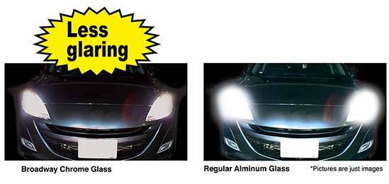 Napolex Broadway Mirror JDM Car Wide Angle Rear View Mirror 240mm 270mm 300mm - Enhanced Visibility for Safer Driving & Parking