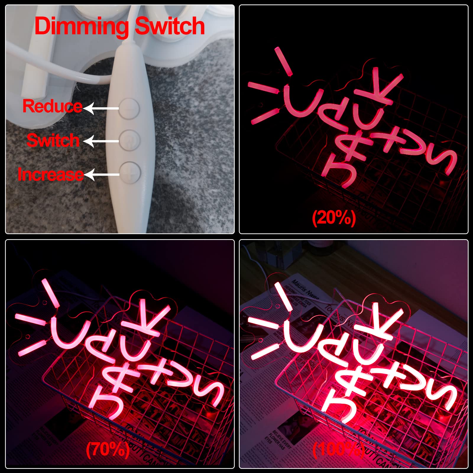 Cactus Jack Neon Sign - Red LED Wall Art for Bedroom, Home Bar & Pub Decor | USB Powered Rap & West Coast Themed Party Light