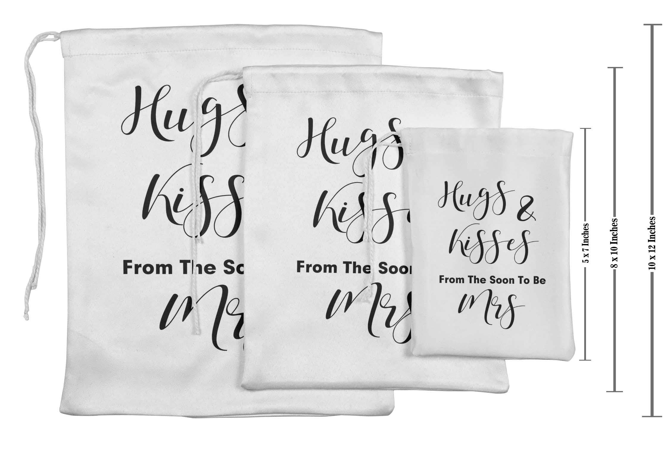 Darling Souvenir White Hugs And Kisses Wedding Favor Bags - 15pcs Elegant Gift Pouches for Bridal Shower, Anniversary & Party Favors - Perfect for Wedding Decorations, Baby Showers & Special Events