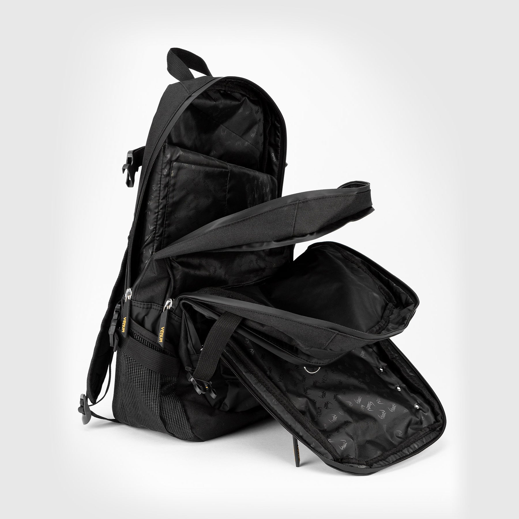 Venum Challenger Pro Evo Backpack - Durable Gym & Travel Backpack for Men & Women, Black/Gold - Perfect for Workout, MMA Training & Outdoor Adventures