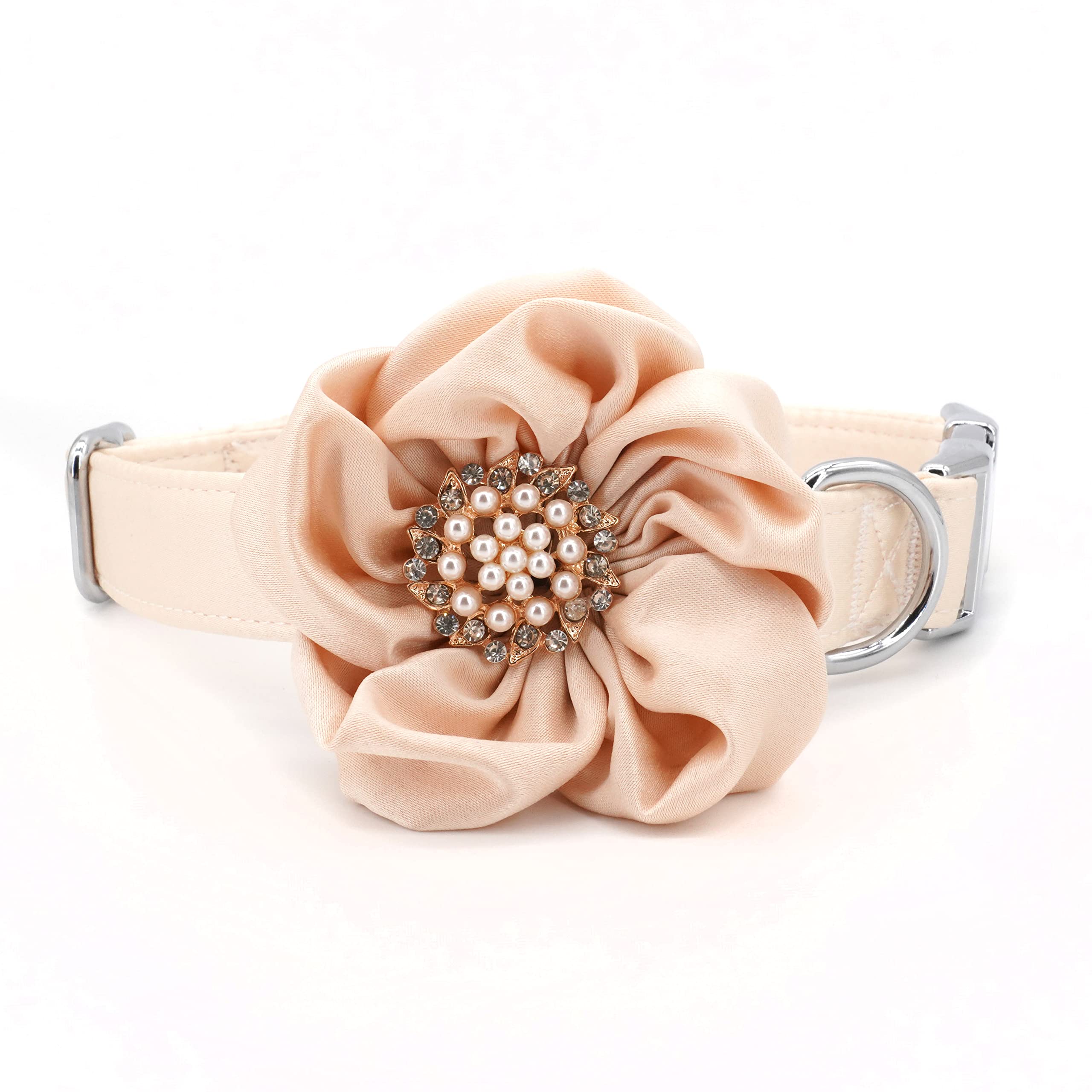 Elegant Dog Wedding Collar with Flower for Female Dogs - Perfect for Pet Weddings, Photo Shoots & Special Occasions