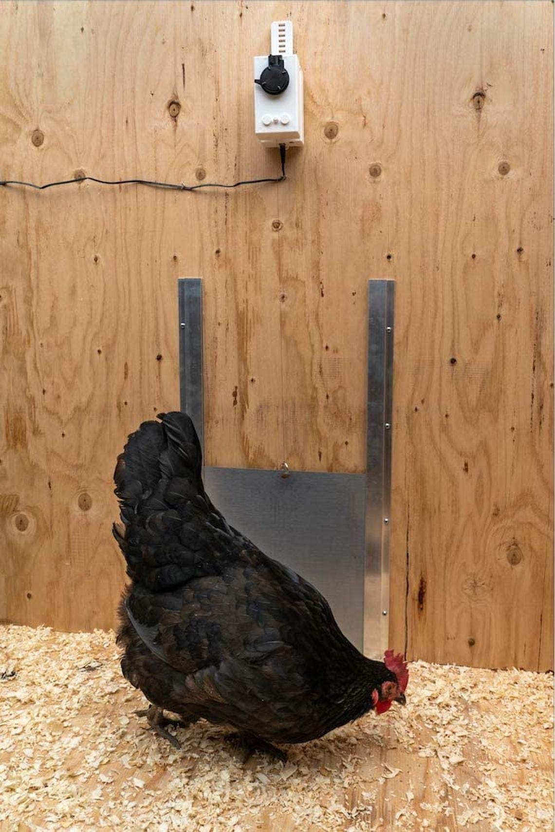 Automatic Chicken Coop Door Opener Kit with Light Sensor & Timer - Waterproof Remote Control Poultry Coop Motor for Outdoor Use - Perfect for Backyard Chicken Keeping and Poultry Farm Automation