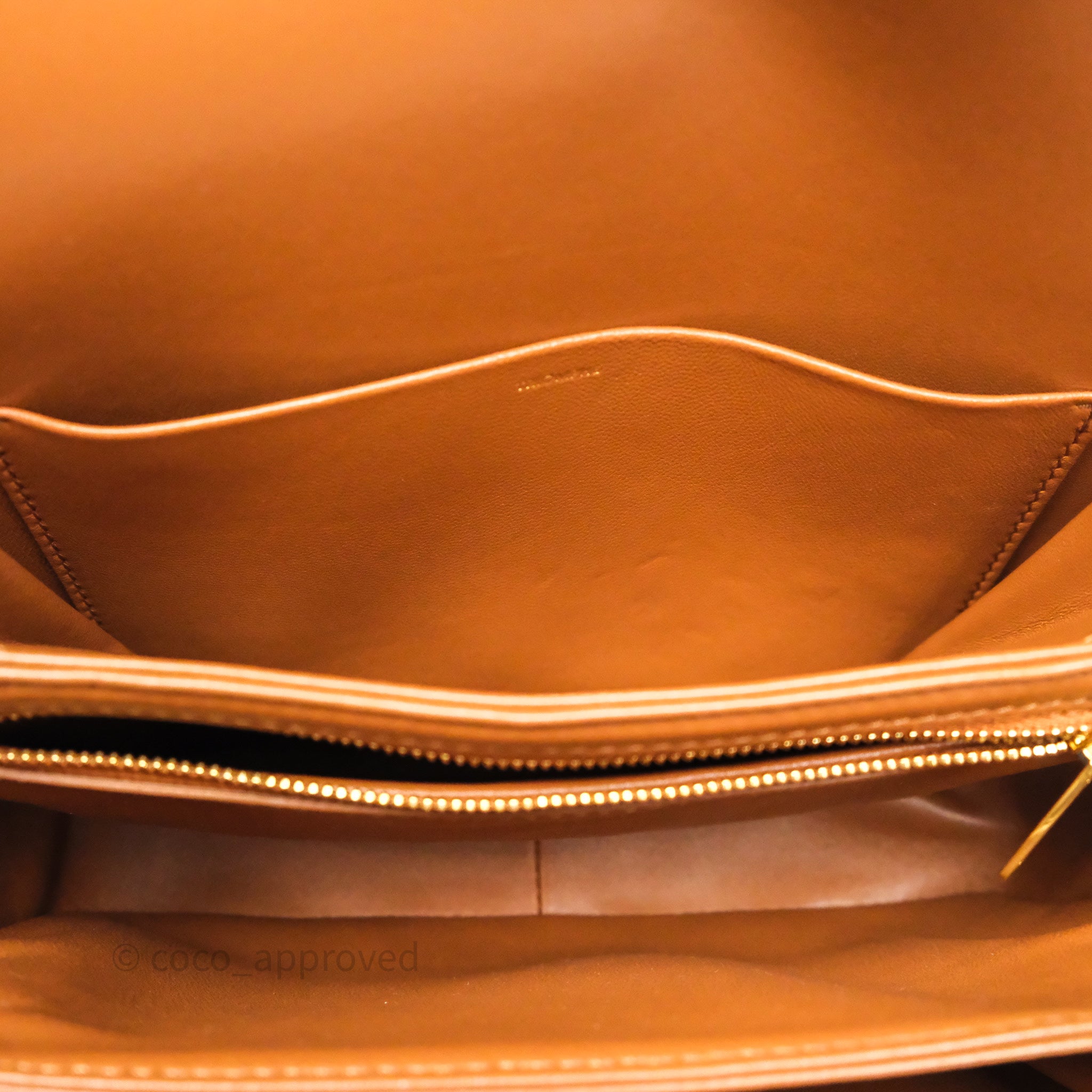 Celine Medium Triomphe Bag in Tan Natural Calfskin Leather - Luxury Crossbody Handbag for Women, Perfect for Work, Travel & Everyday Use